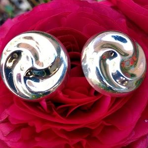 Vintage Sterling Silver Mid-Century Modern Signed Earrings